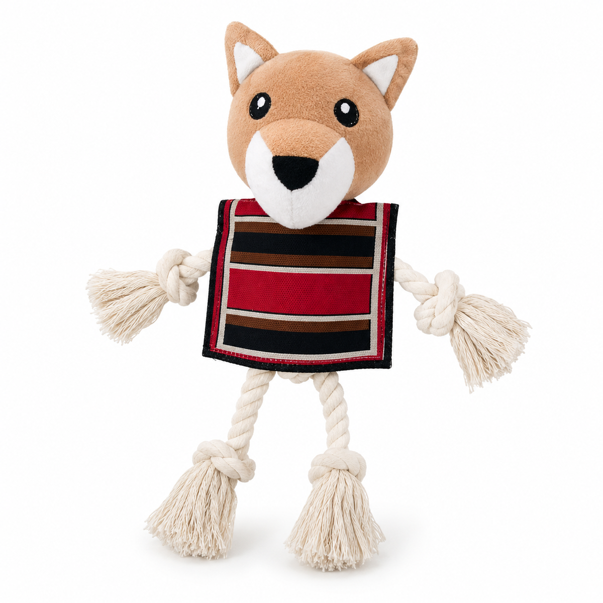 Pumahuaso, peluche con poncho de huaso y patas de cuerda para perro, edición Fiestas Patrias Yuki Pet