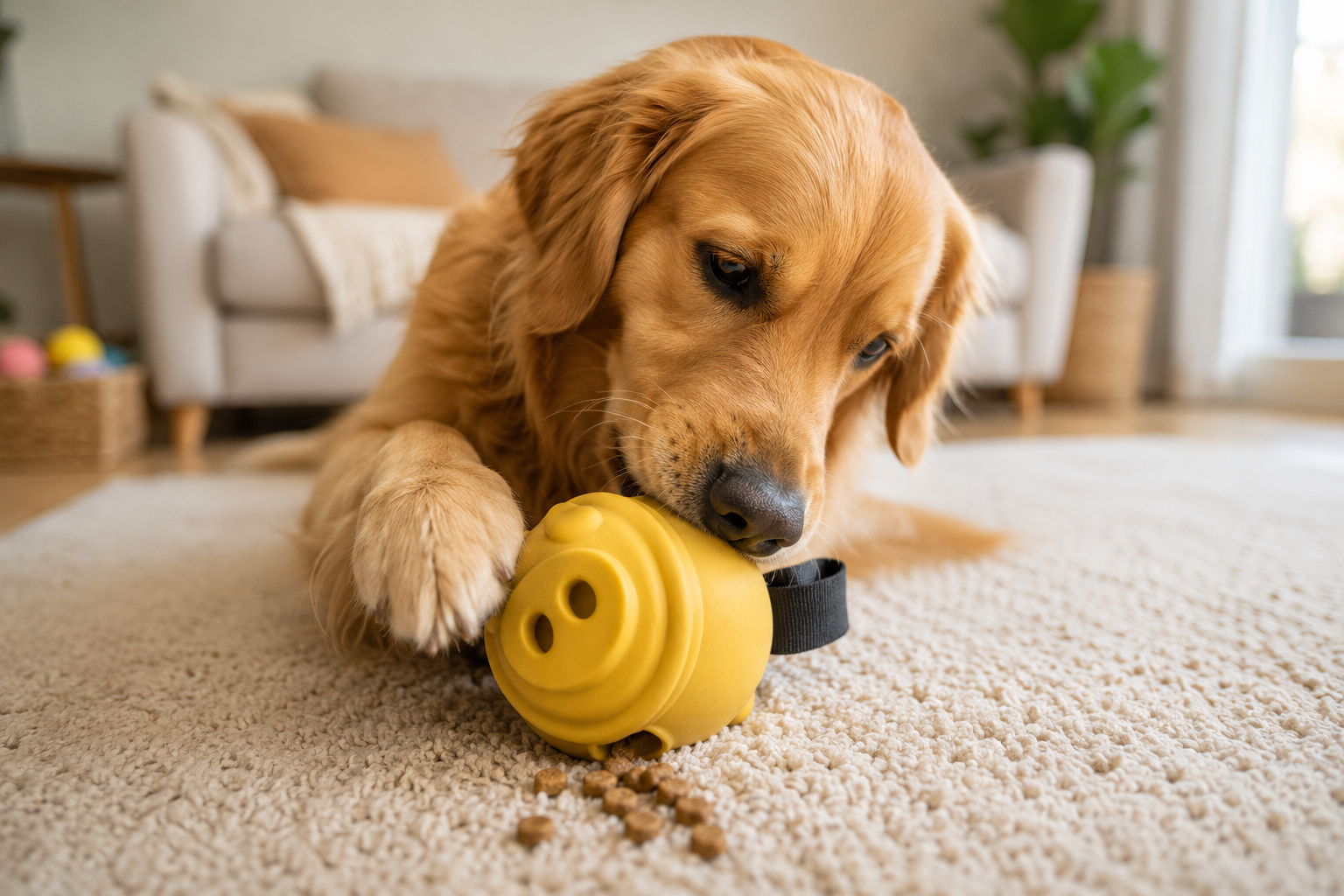 Chancho Dorado – Dispensador de Snacks para Perros