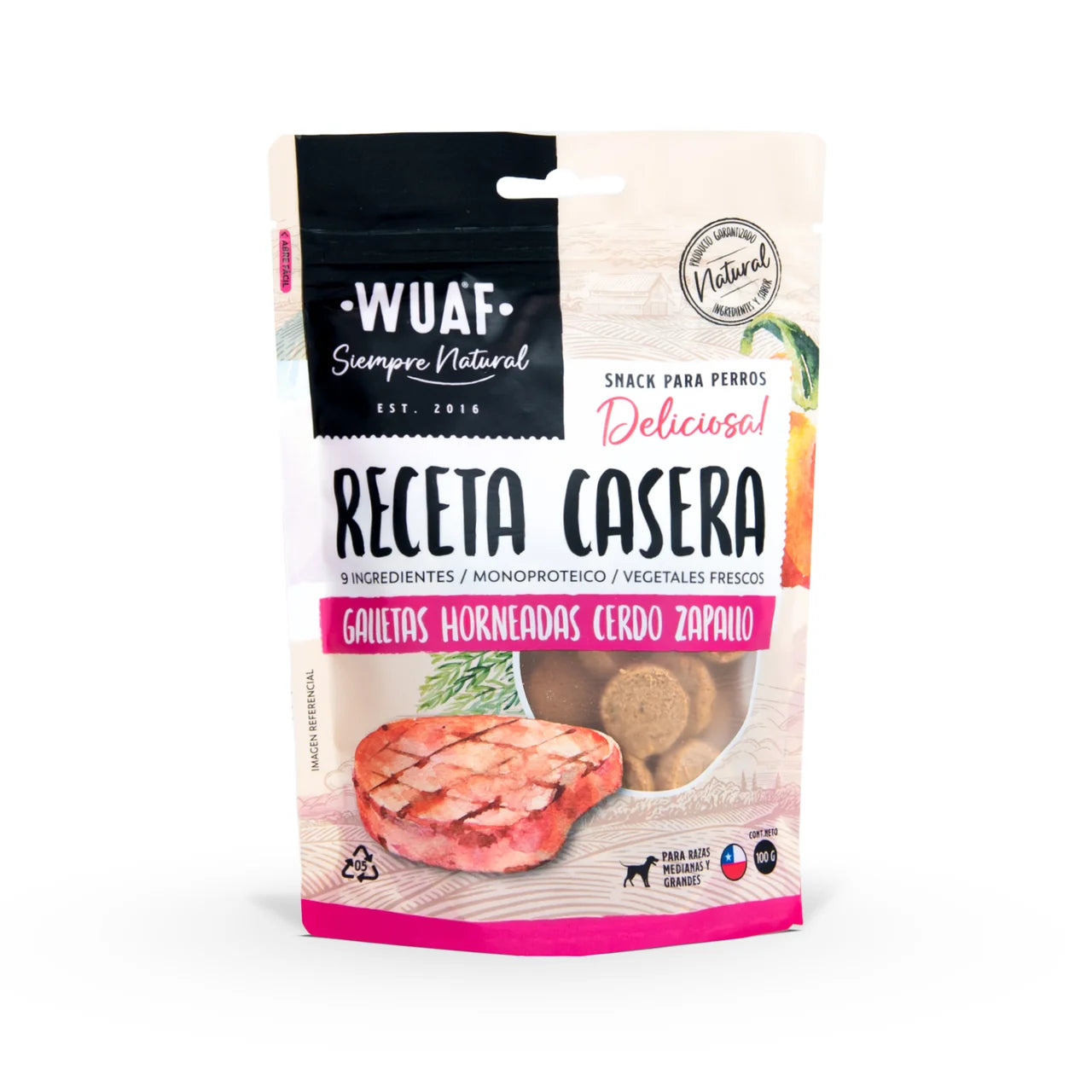 Snack Wuaf Cerdo Zapallo 100g